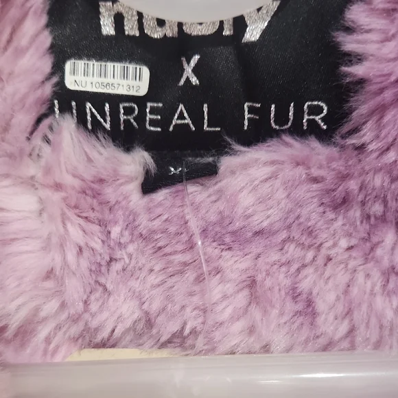 Urban Outfitters "Unreal" Fur Plush Ombre Purple Teddy Jacket - Picture 6 of 6